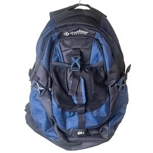 Outdoor Products 30L Blue Black Backpack‎ Rucksack Hiking Camping Padded Straps